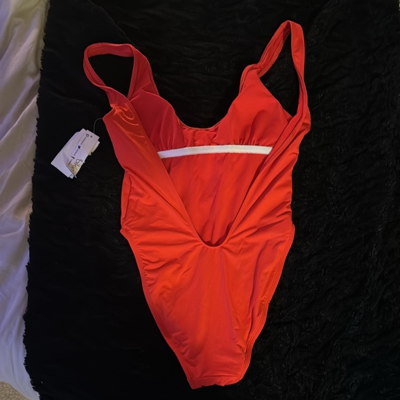 BRAND NEW red one piece bathing suit - Picture 3 of 3